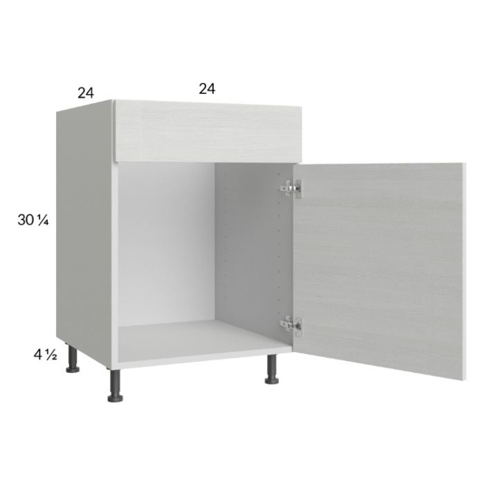 Euro White Grain 24" Sink Base Cabinet with 1 door