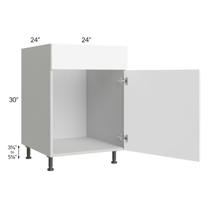 Milan White Matte 24" Sink Base Cabinet (1 door)
