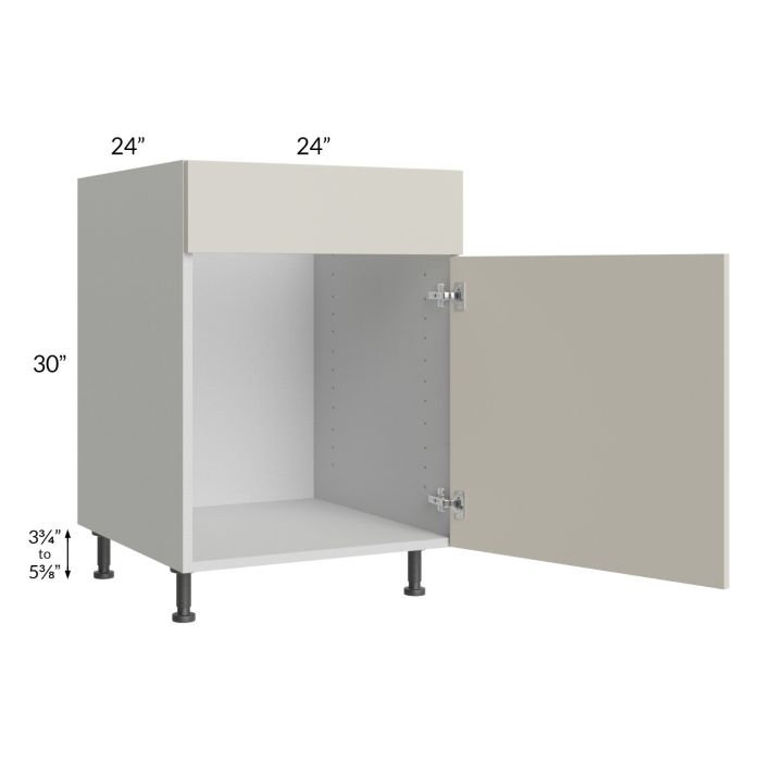 Milan Beige Matte 24" Sink Base Cabinet (1 door)