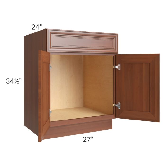 Phoenix Caramel Glaze 27" Sink Base Cabinet