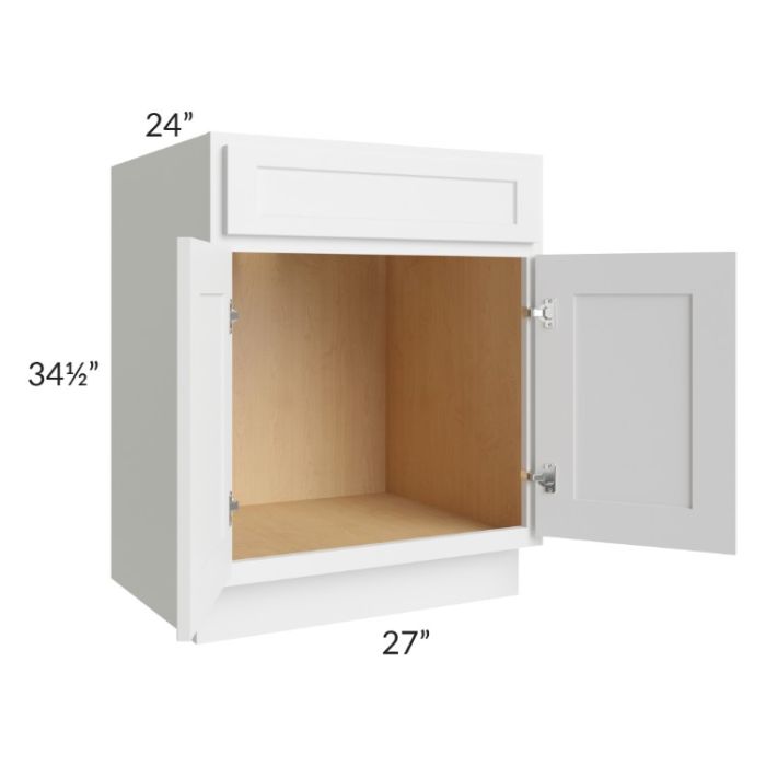 Stratus White 27" Sink Base Cabinet
