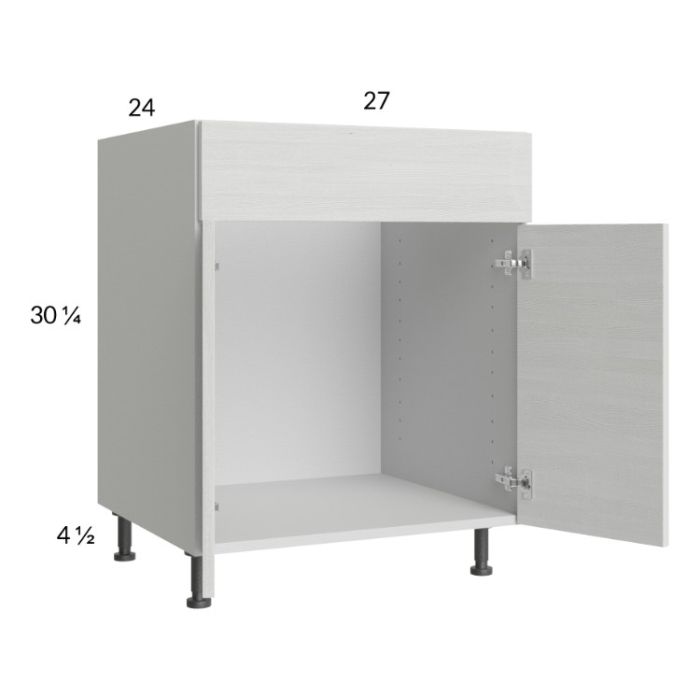 Euro White Grain 27" Sink Base Cabinet