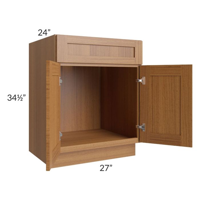 Artisan Walnut Shaker 27" Sink Base Cabinet