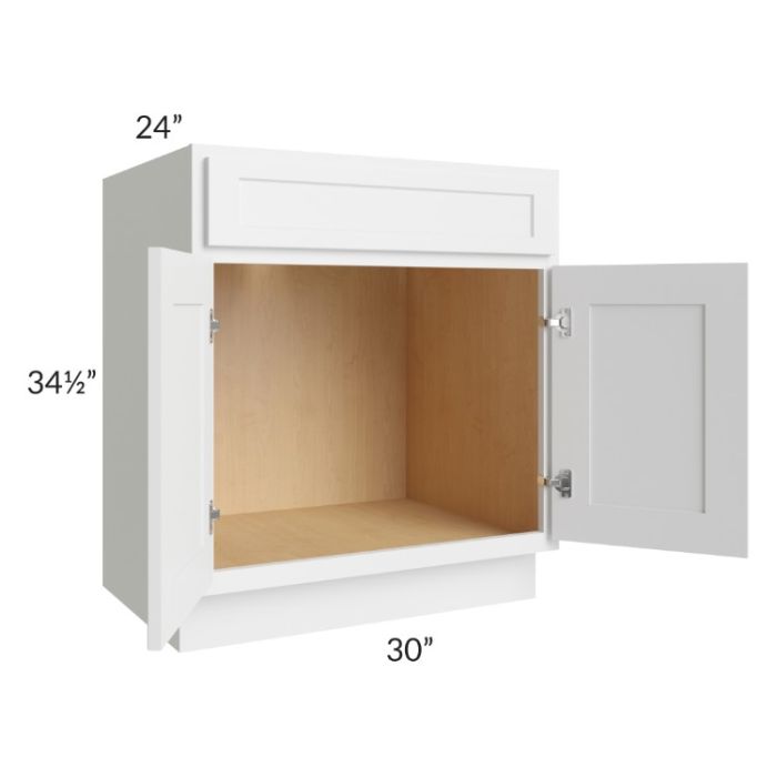 Stratus White 30" Sink Base Cabinet