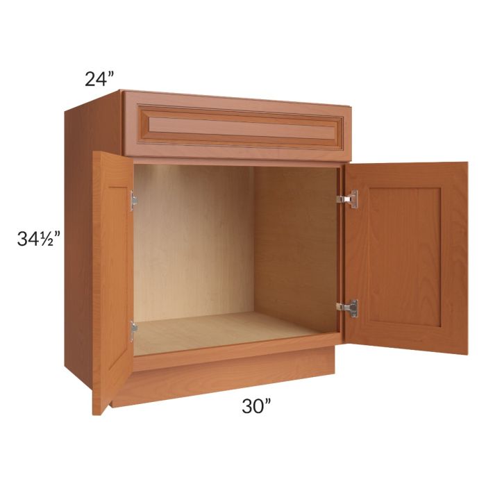 Lexington Cinnamon Glaze 30" Sink Base Cabinet