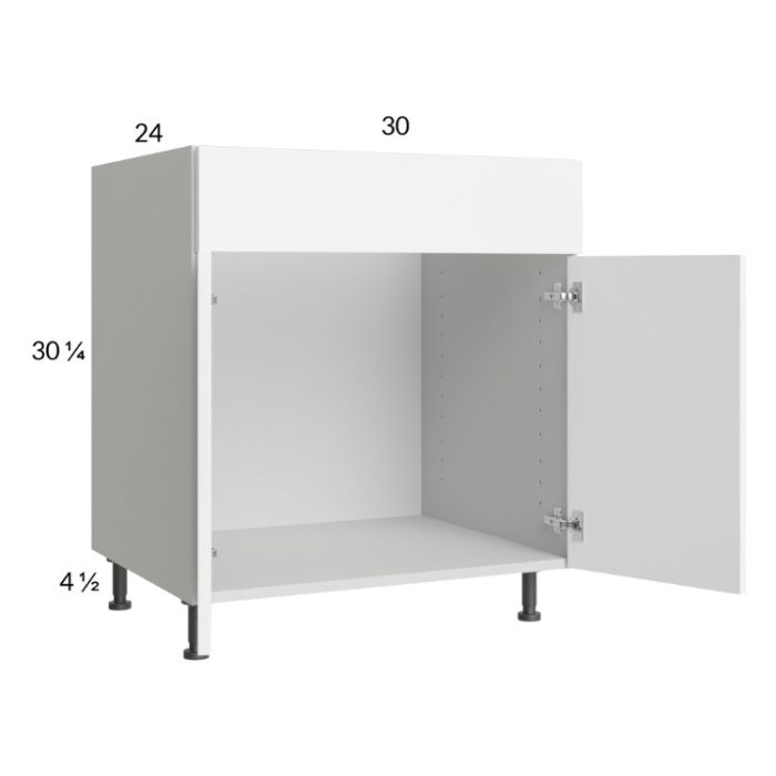 Euro Gloss White 30" Sink Base Cabinet