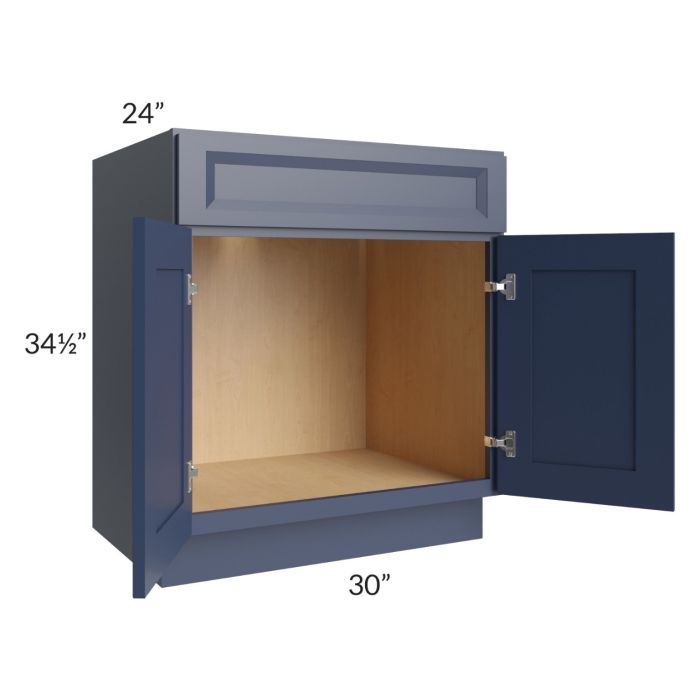 Bayville Blue 30" Sink Base Cabinet
