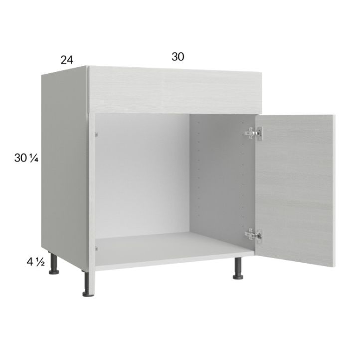 Euro White Grain 30" Sink Base Cabinet