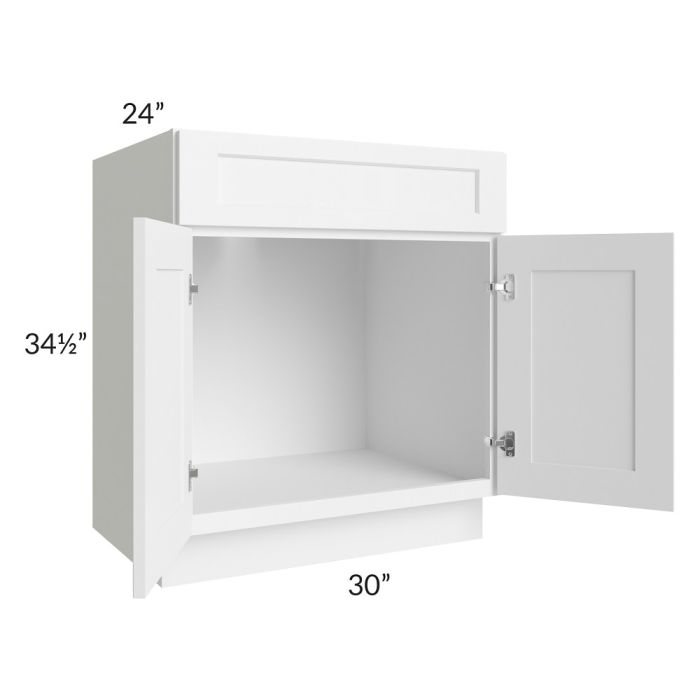 Aspen White Shaker 30" Sink Base Cabinet