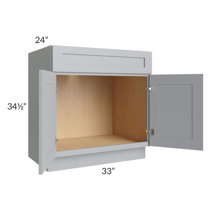 Asheville Grey Shaker 33" Sink Base Cabinet