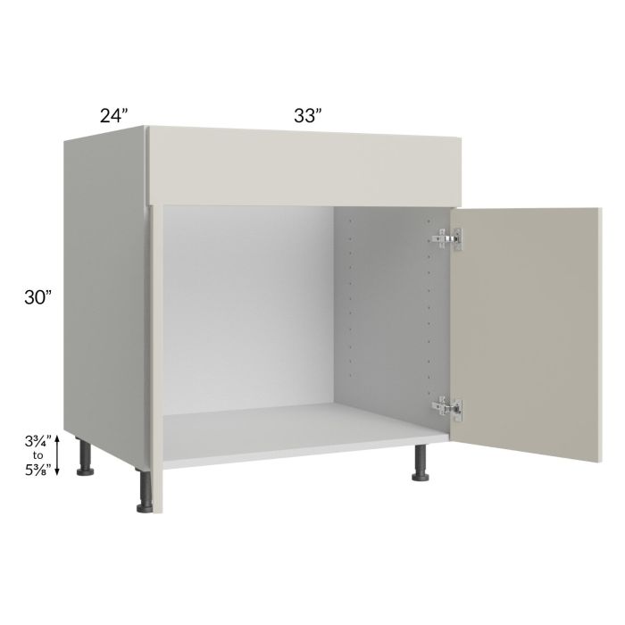 Milan Beige Matte 33" Sink Base Cabinet