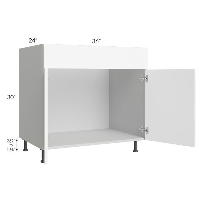 Milan White Matte 36" Sink Base Cabinet