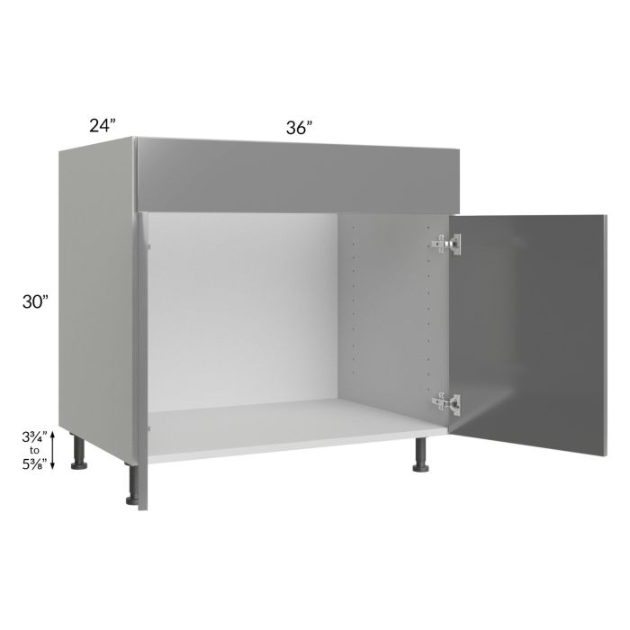 Milan Grey Gloss 36" Sink Base Cabinet