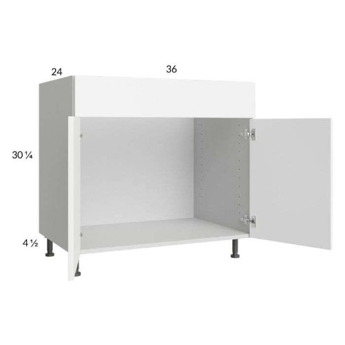 Euro Gloss White 36" Sink Base Cabinet