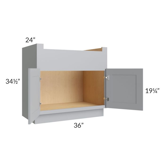 Asheville Grey Shaker 36" Farm Sink Base Cabinet