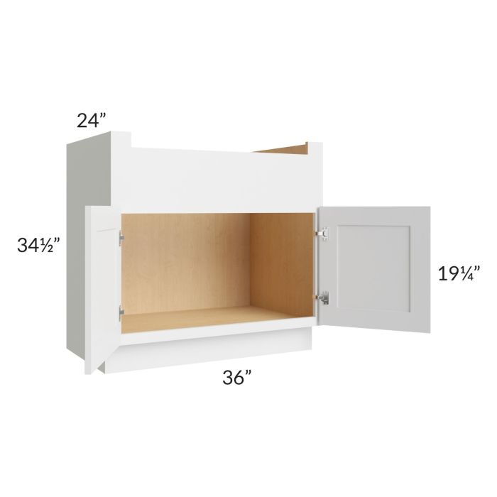 Bayville White 36" Farm Sink Base Cabinet