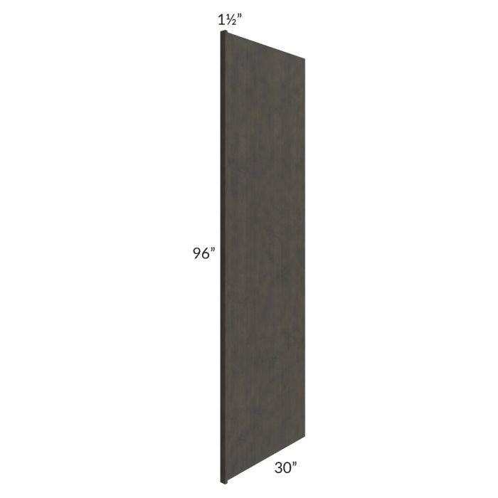 Charcoal Grey Shaker 30x96 Refrigerator Panel with 1-1/2" Stile