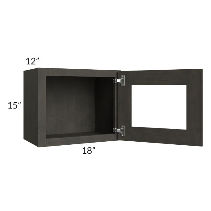 Charcoal Grey Shaker 18x15 Decorative Wall Cabinet
