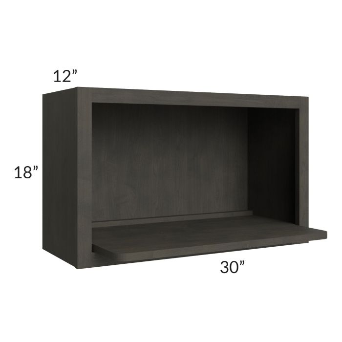 Charcoal Grey Shaker Wall Microwave Shelf Kit 