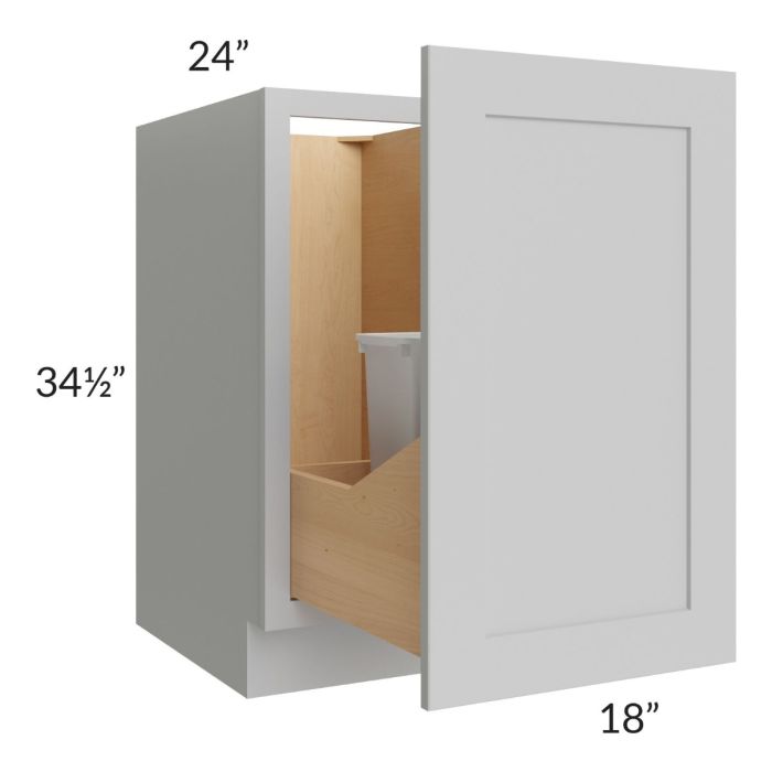 Stone Shaker 18" Full Height Door Base Cabinet with Double Trashcan Pullout