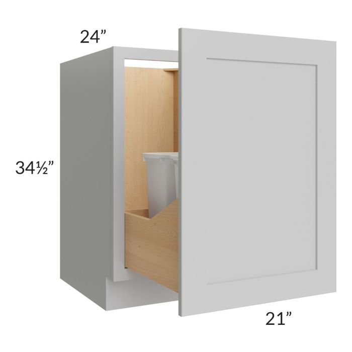 Stone Shaker 21" Full Height Door Base Cabinet with Double Trashcan Pullout