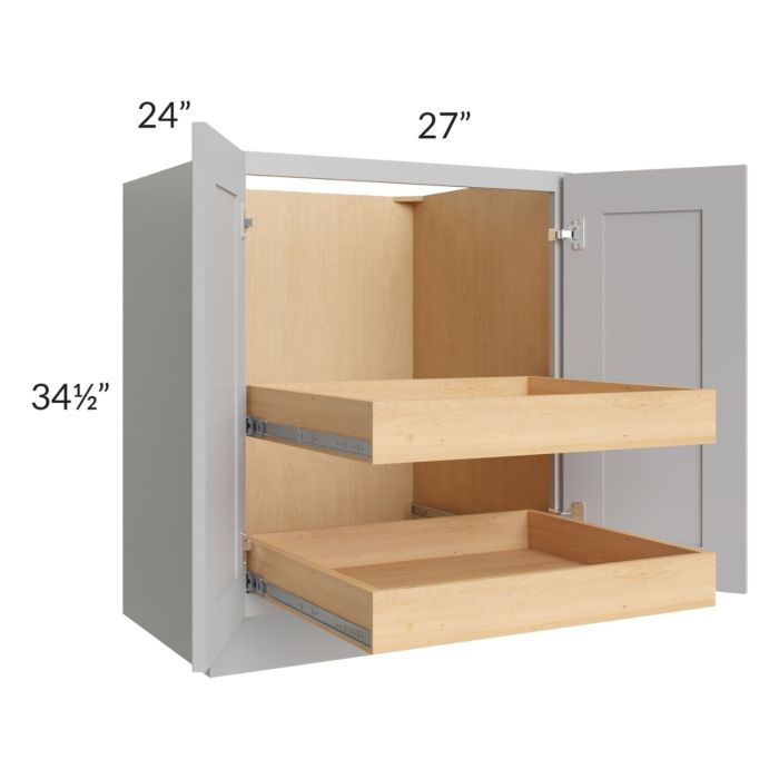 Stone Shaker 27" Full Height Base Cabinet with 2 Rollout Trays