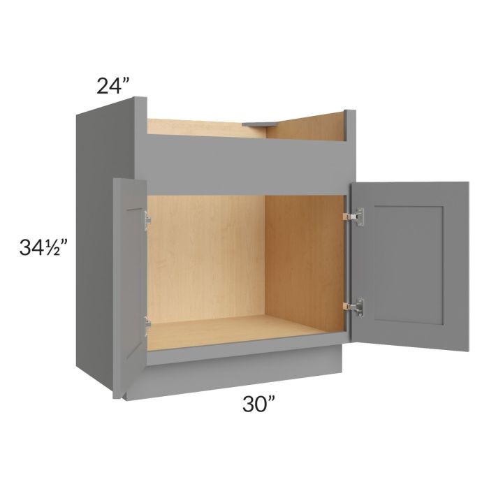Graphite Grey Shaker 30" Farm Sink Base Cabinet