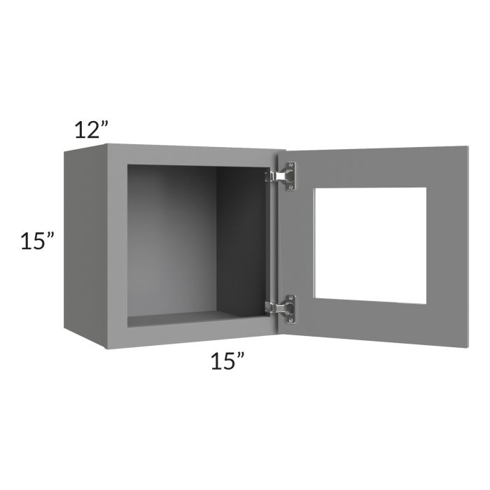 Graphite Grey Shaker 15x15 Decorative Wall Cabinet