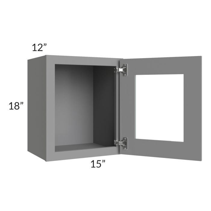 Graphite Grey Shaker 15x18 Decorative Wall Cabinet