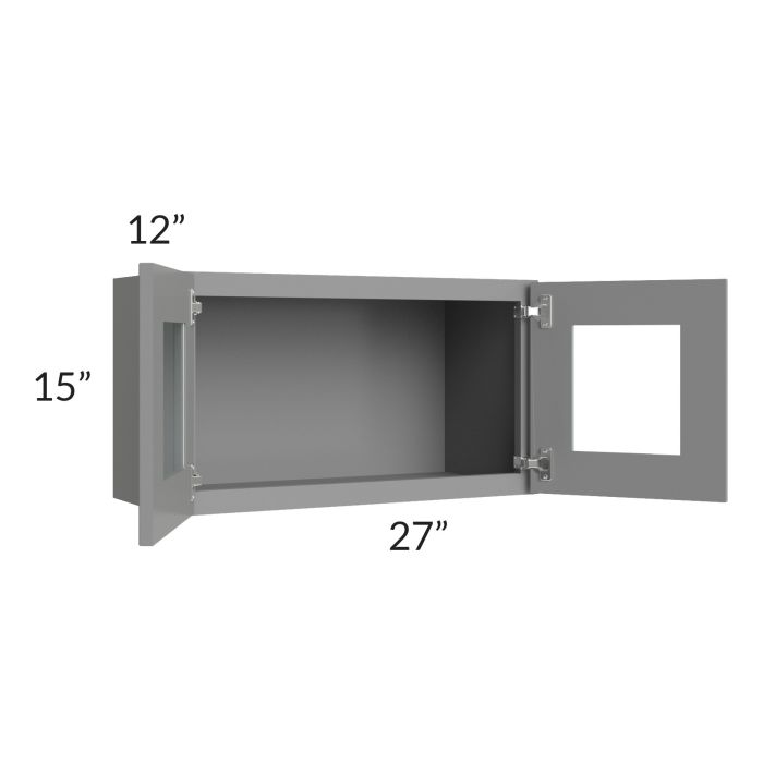Graphite Grey Shaker 27x15 Decorative Wall Cabinet