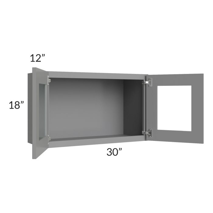 Graphite Grey Shaker 30x18 Decorative Wall Cabinet