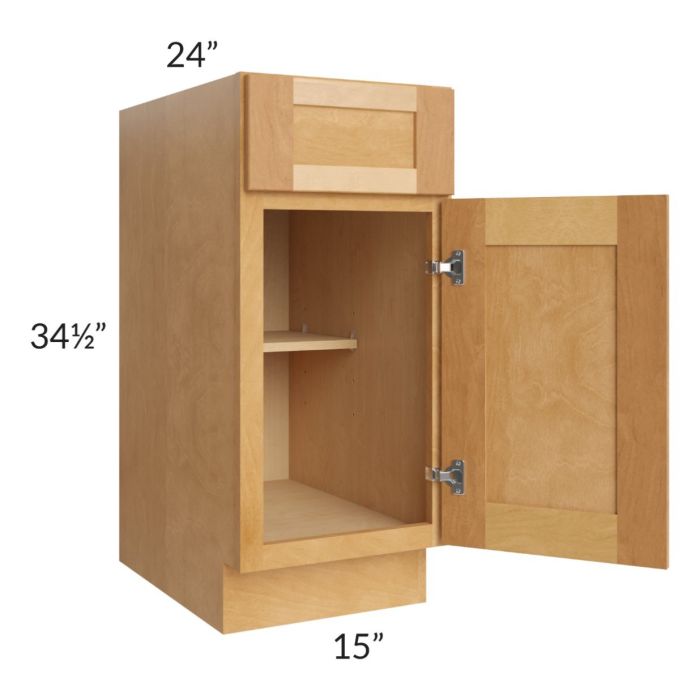 Madison Honey Shaker 15" Base Cabinet