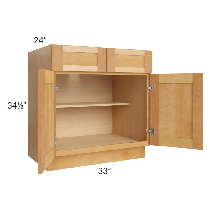 Madison Honey Shaker 33" Base Cabinet