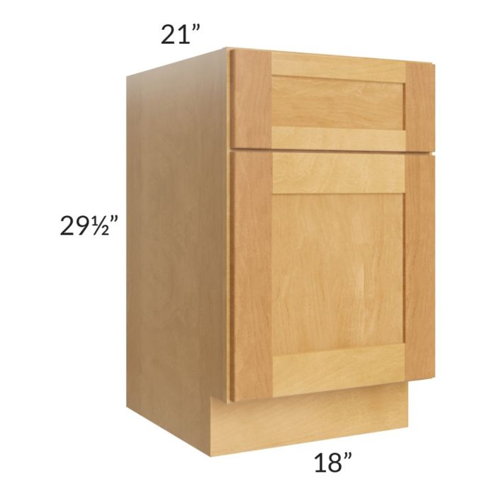 Madison Honey Shaker 18" Drawer File Base Cabinet 