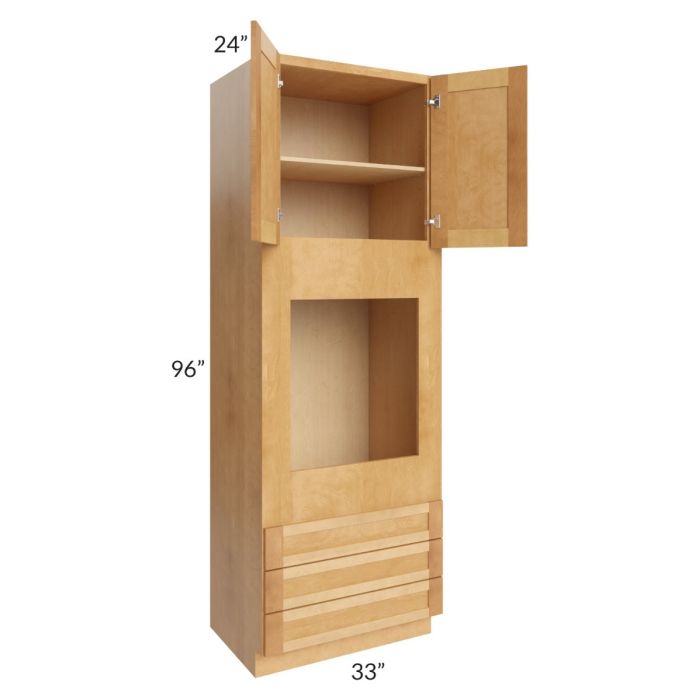 Madison Honey Shaker 33x96x24 Oven Cabinet