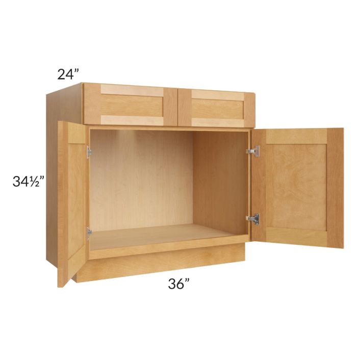Madison Honey Shaker 36" Sink Base Cabinet