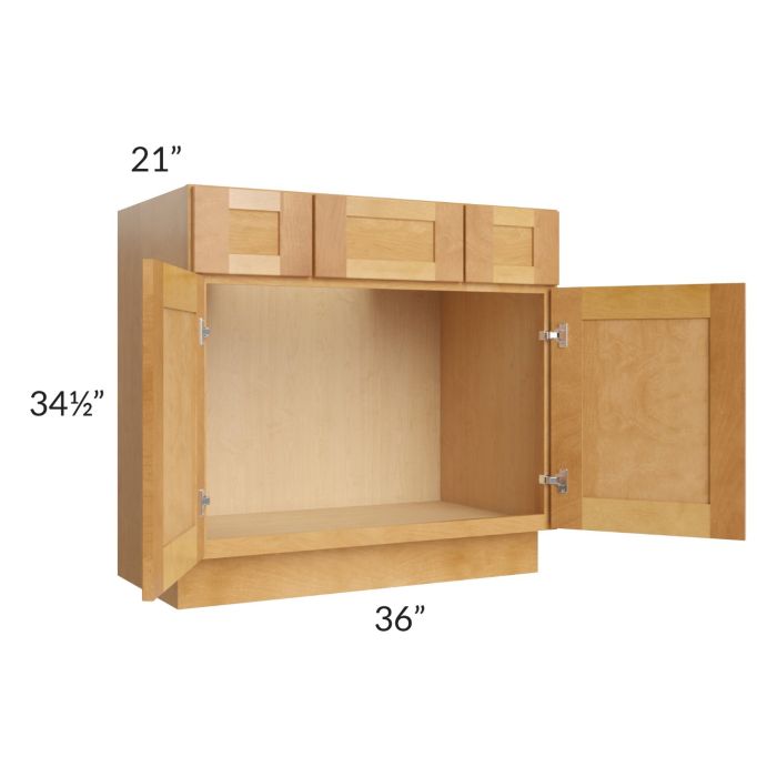Madison Honey Shaker 36" Vanity Base Cabinet