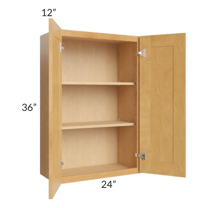 Madison Honey Shaker 24x36 Wall Cabinet