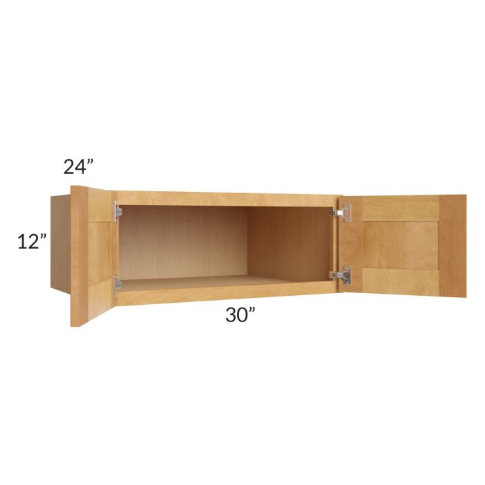 Madison Honey Shaker 30x12x24 Wall Cabinet
