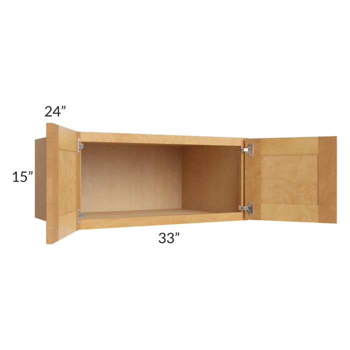 Madison Honey Shaker 33x15x24 Wall Cabinet