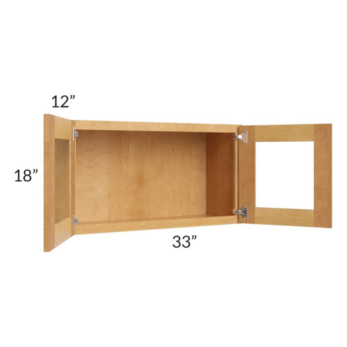 Madison Honey Shaker 33x18 Decorative Wall Cabinet