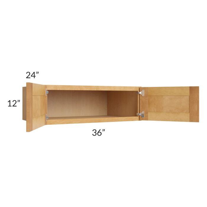 Madison Honey Shaker 36x12x24 Wall Cabinet