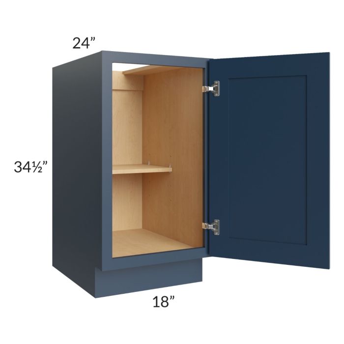 Madison Navy Shaker 18" Full Height Door Base Cabinet