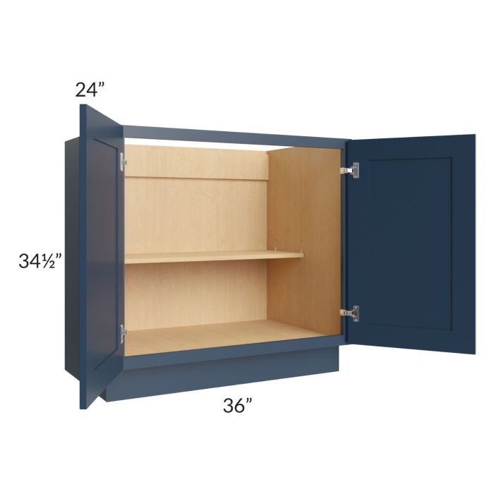 Madison Navy Shaker 36" Full Height Door Base Cabinet