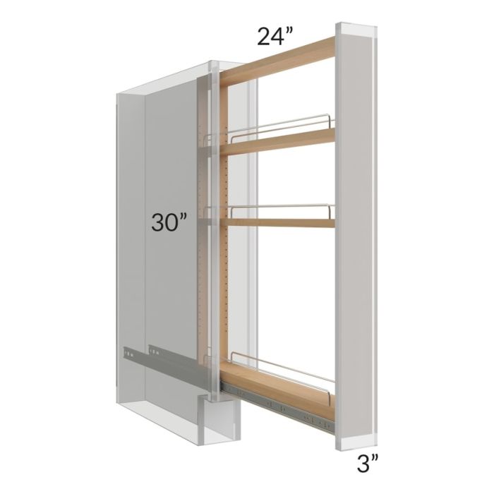 Belfast White 3" Spice Pull Out (Filler Not Included)