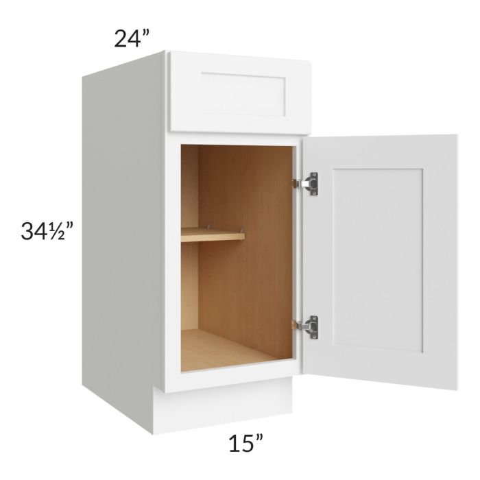 Royal White Shaker 15" Base Cabinet