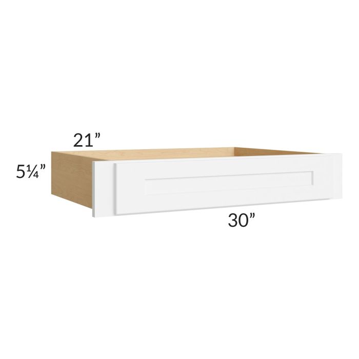Brilliant White Shaker 30" Desk Knee Drawer (trimmable)