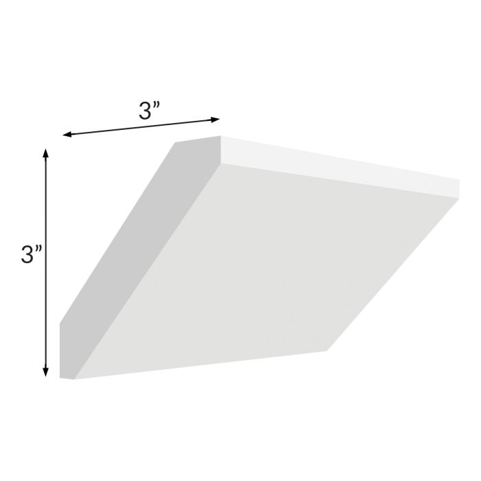 Brilliant White Shaker Large Angle Crown Molding 