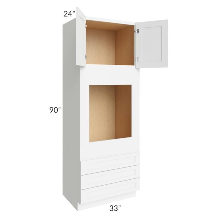 Royal White Shaker 33x90 Oven Cabinet