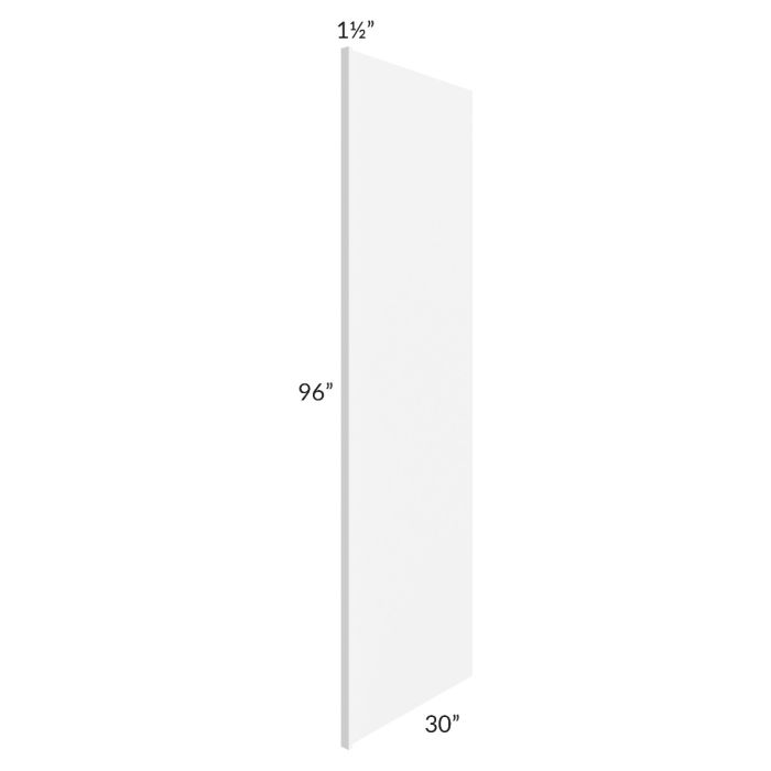 Brilliant White Shaker 30x96 Refrigerator Panel with 1-1/2" Stile 
